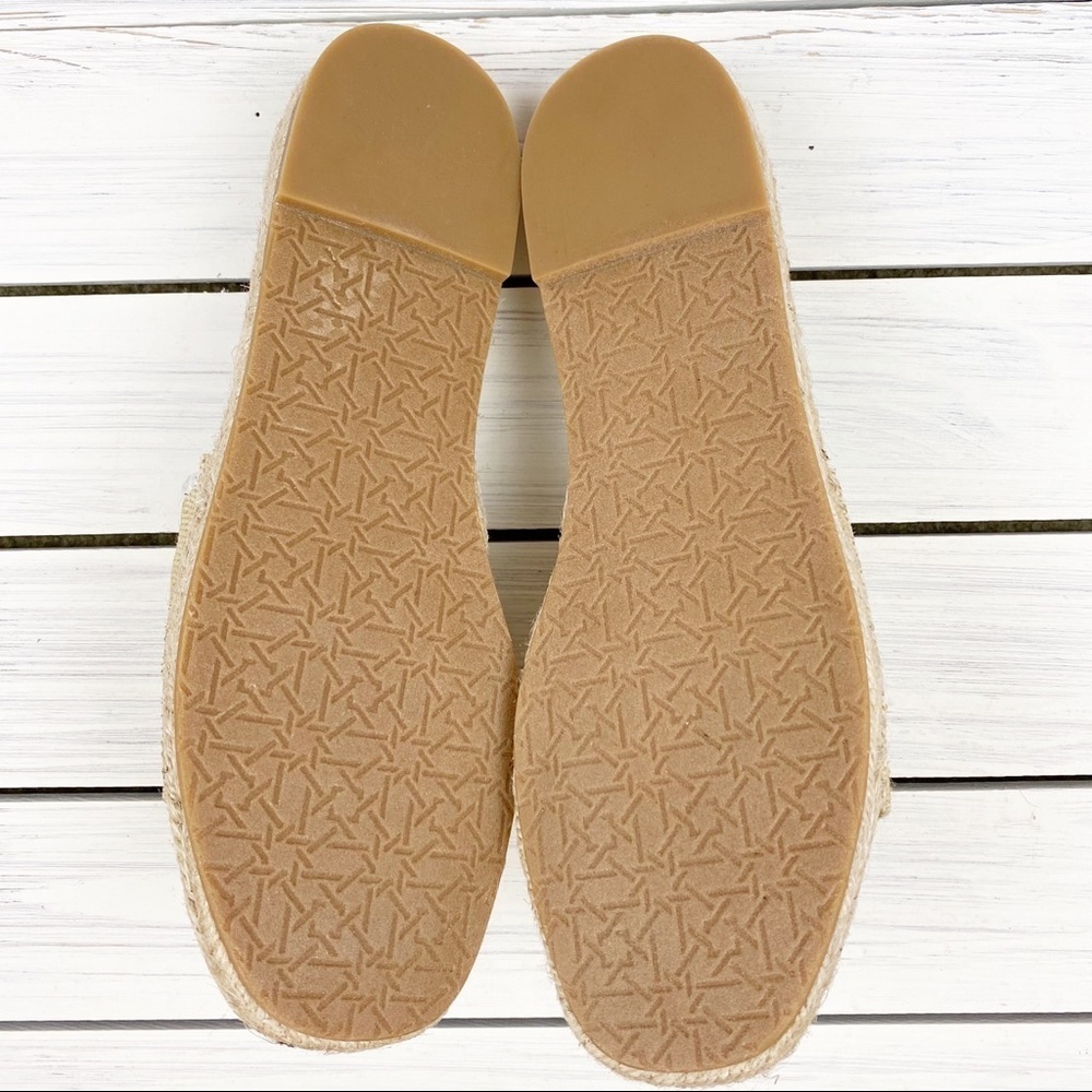 NEW Badgley Mischka Jewel Kyrene Espadrille Sandals Beaded Fabric Beige Tan - Picture 6 of 13
